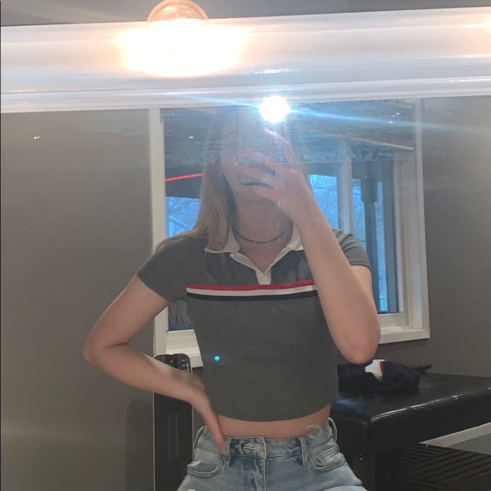 cropped fitted polo